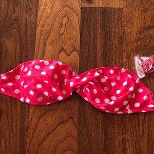 Perfect target pink and white polka dot bikini!!